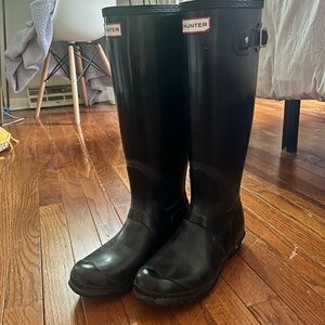 Tall Black Hunter Boots- good for rain, snow, or a stylish look
